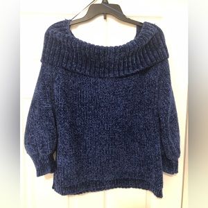 Royal Blue Chenille Sweater L